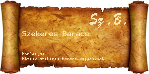 Szekeres Baracs névjegykártya